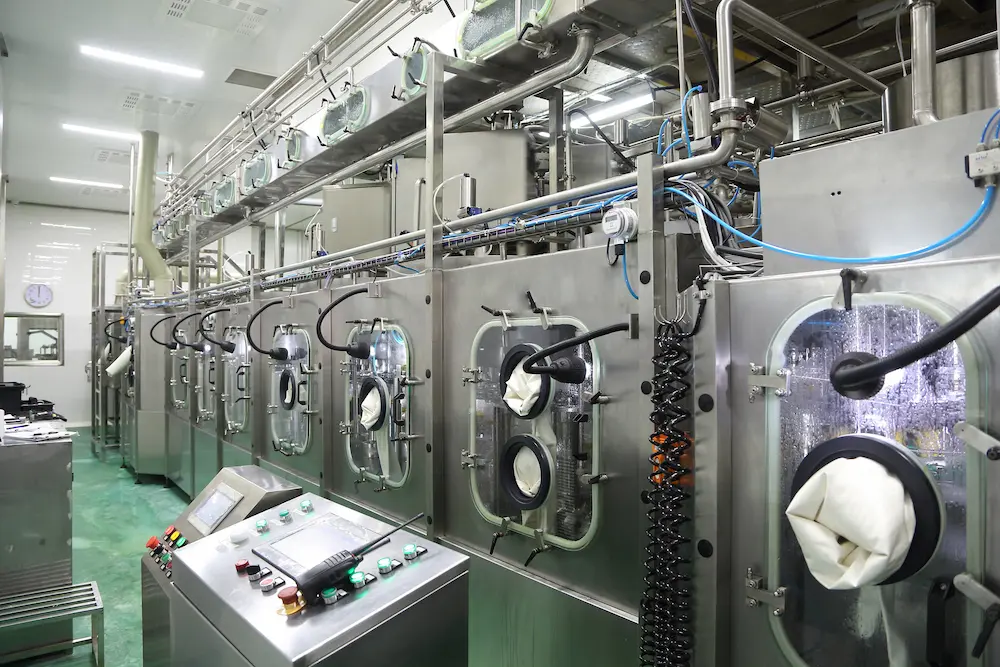 Aseptic beverage filling line